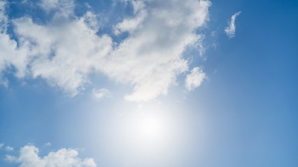 Blue sky with cloud sun at Phuket Thailand.