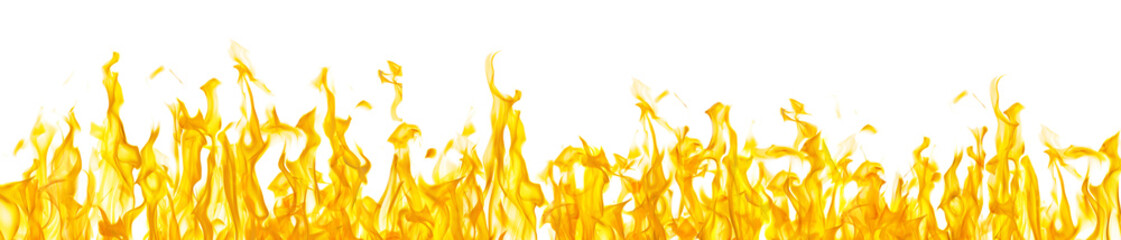 long stripe of orange sparks on white