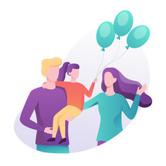 Family walking together