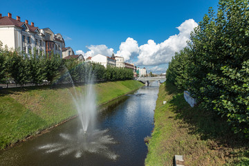 Fototapeta premium KAZAN, RUSSIA - SEPTEMBER 08, 2019: Kazan city scape, Tatarstan Republic, Russia.