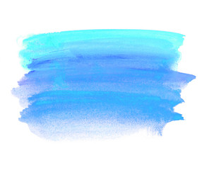 Art hand brush strokes painting watercolor on white background.