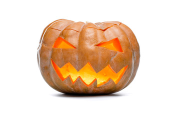 Photo of Halloween Pumpkin. Scary Jack O'Lantern