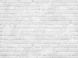 Old and vintage retro style brick texture of white bricks wall for light and seamless background...