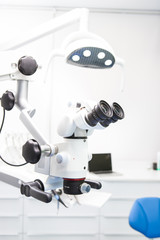 Image of a professional dental endodontic binocular microscope
