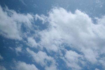 Beautiful white clouds against the blue sky