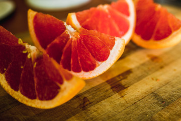 healthy and juicy grapefruit slices wholesome