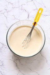 Step by step process of making a modern Caramel Apple Mousse Cake