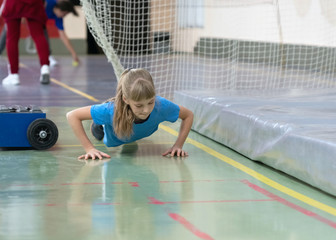 Morning workout in the gym