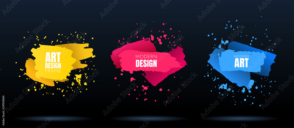 Poster vector modern abstract banners. flat geometric dynamic color. modern art graphics. element for desig