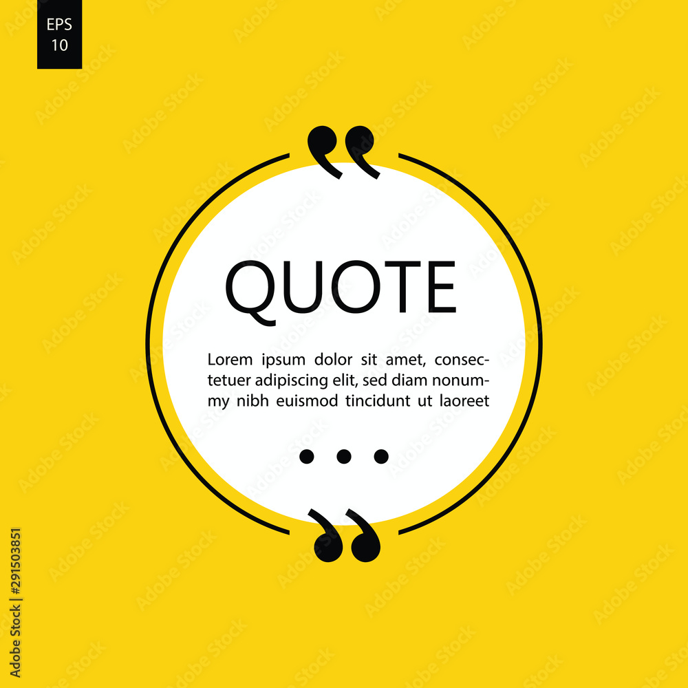 Aufkleber vector illustration of typography design. remark quote text box poster template concept. blank empty