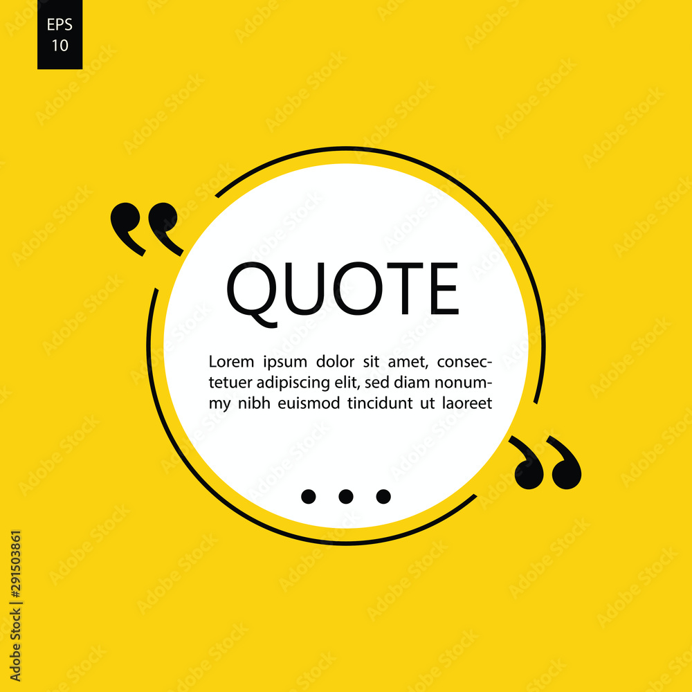 Aufkleber vector illustration of typography design. remark quote text box poster template concept. blank empty