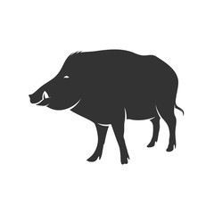 Wild boar Logo Design Vector. Template Illustration. Icon Symbol