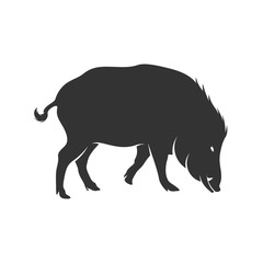 Wild boar Logo Design Vector. Template Illustration. Icon Symbol