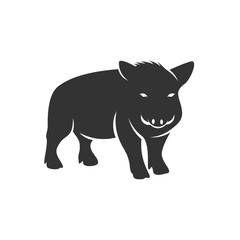 Wild boar Logo Design Vector. Template Illustration. Icon Symbol