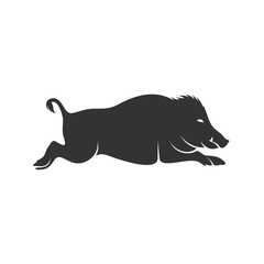 Wild boar Logo Design Vector. Template Illustration. Icon Symbol