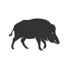 Wild boar Logo Design Vector. Template Illustration. Icon Symbol