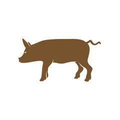 Pork Logo Design Vector. Template Illustration. Icon Symbol