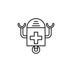 Medical technology, bot icon. Element of medical technology thin line icon