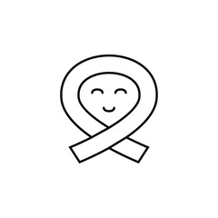 Peace love cure icon. Element of peace day thin line icon