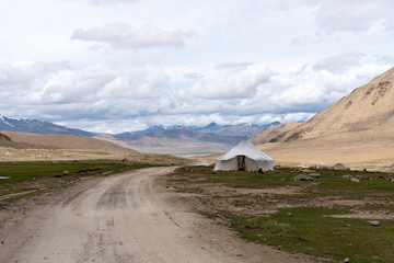 Landscape view of Leh Ladakh city in India, beautiful and famous place with Himalay snow mountain for travel.