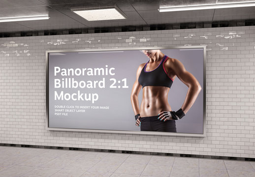 2:1 Aspect Ratio Panoramic Frame in Underground Mockup