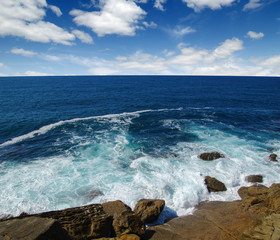 Obraz premium Ocean with beautiful turquoise water.