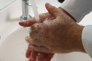 Fototapeta premium Washing Hands. Cleaning Hands. Hygiene