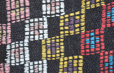 knitted fabric detail with pattern on the background