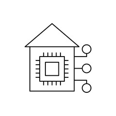 Robotic technology house icon. Element of robotic icon