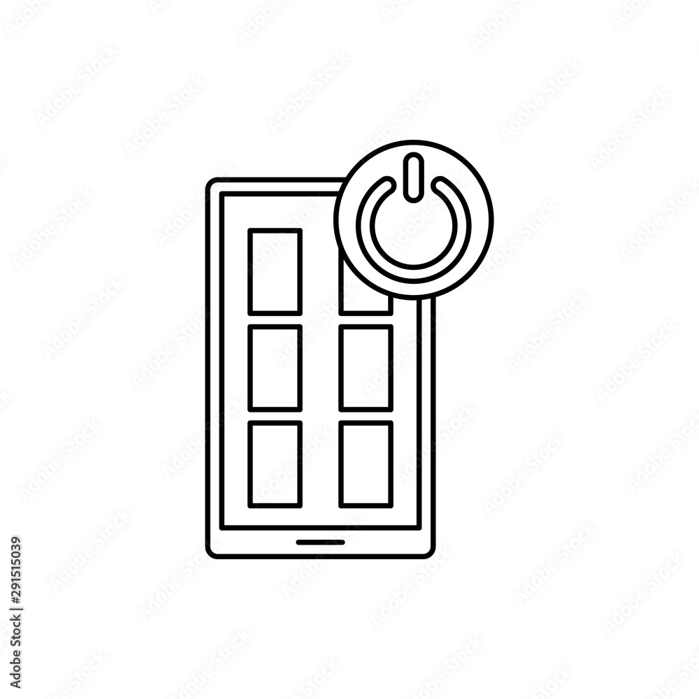 Poster robotic technology smartphone switch off icon. element of robotic icon