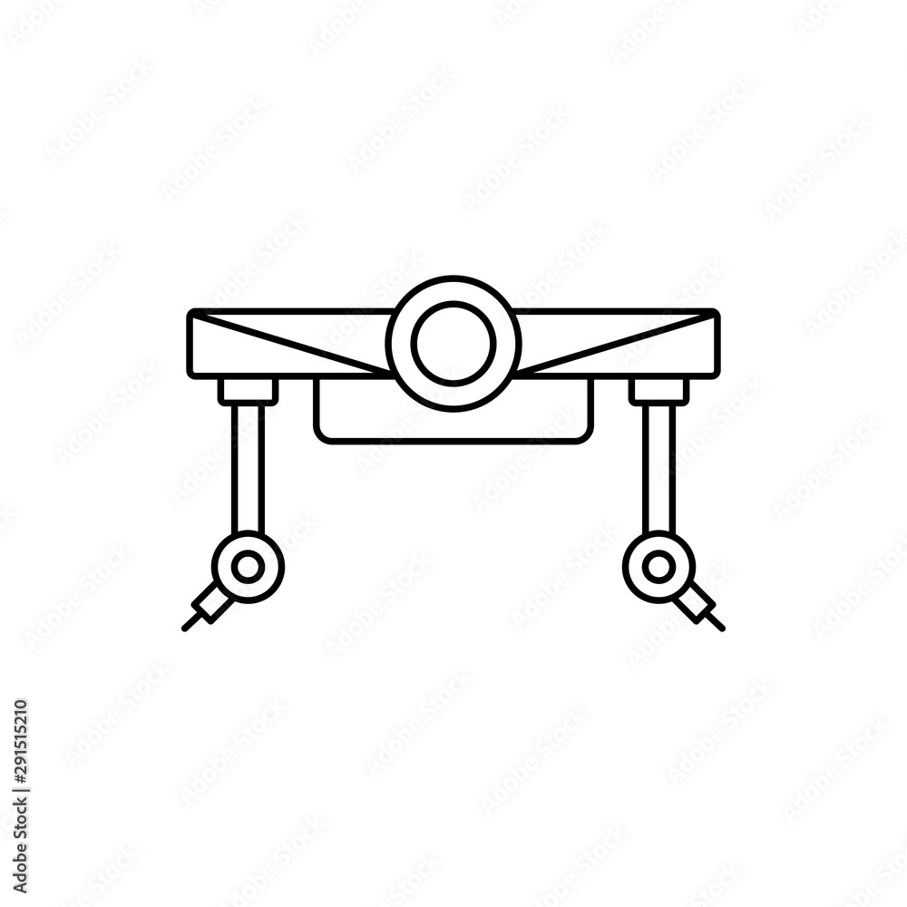Poster robotic technology machine icon. element of robotic icon