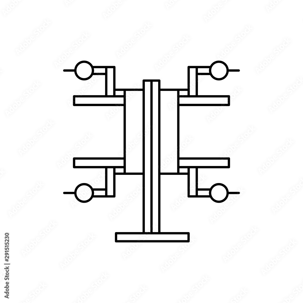 Poster robotic technology machine icon. element of robotic icon