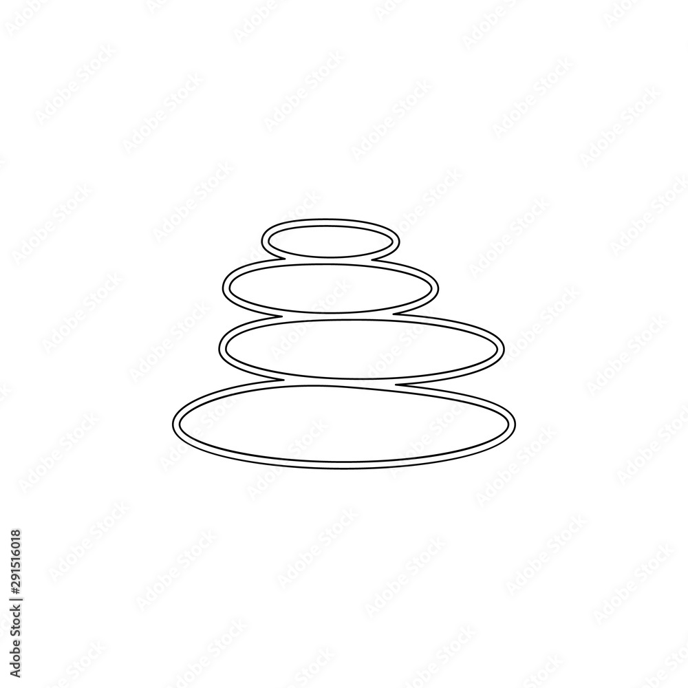 Aufkleber stone therapy outline icon. element of spa for mobile concept and web apps icon. outline, thin line 
