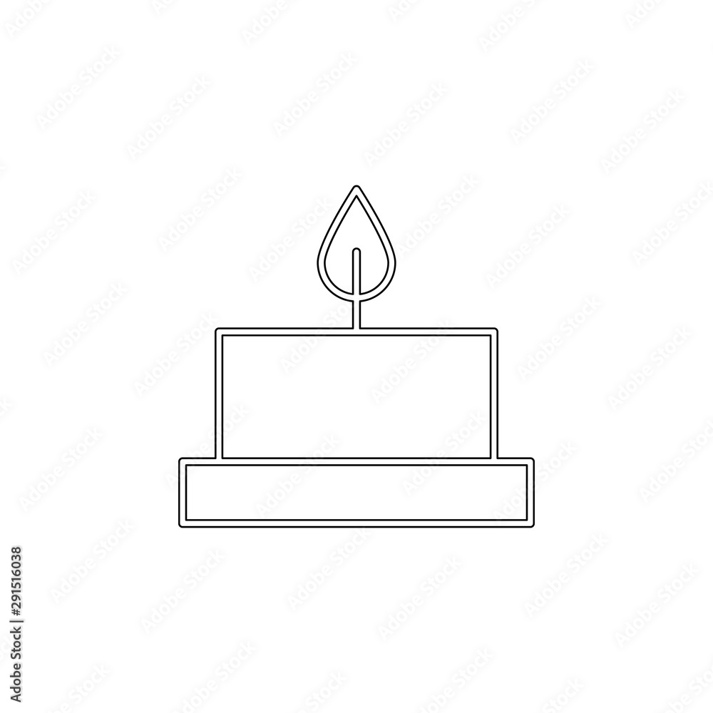Poster candle outline icon. element of spa for mobile concept and web apps icon. outline, thin line icon fo