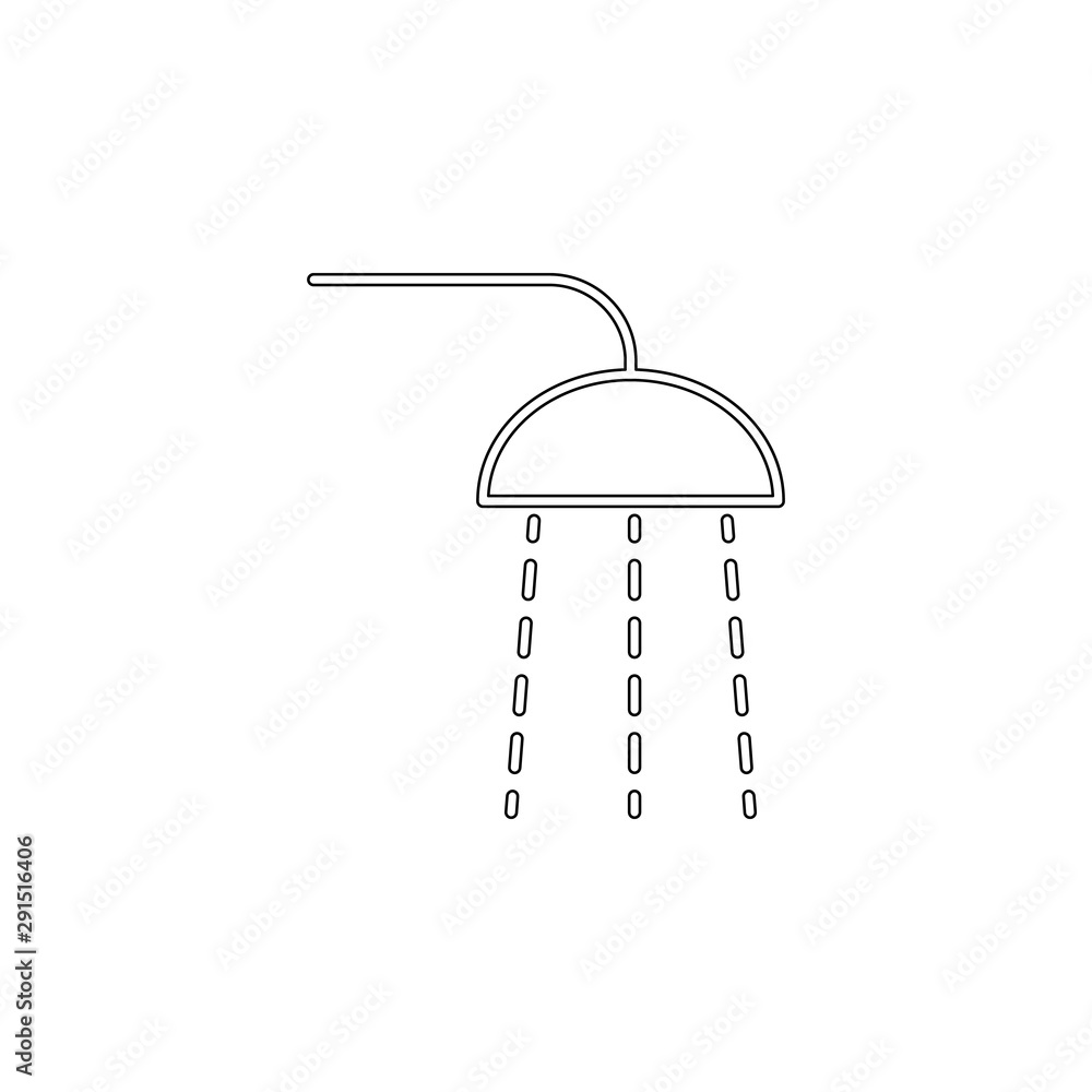 Poster shower outline icon. element of spa for mobile concept and web apps icon. outline, thin line icon fo
