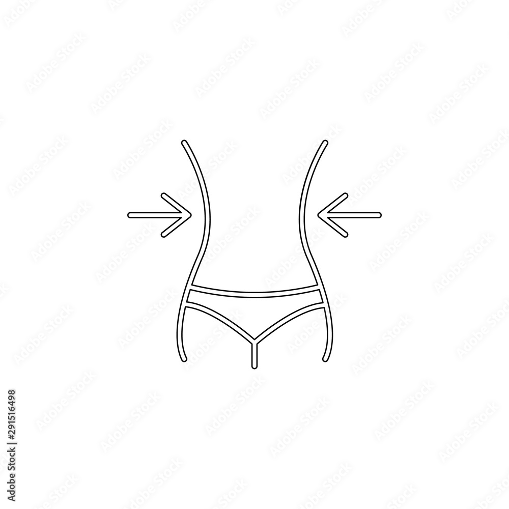 Poster waist outline icon. element of spa for mobile concept and web apps icon. outline, thin line icon for