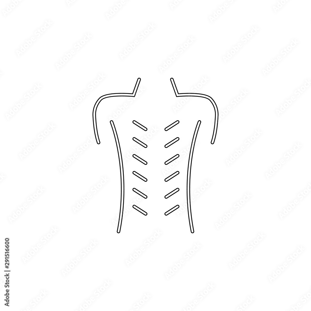 Poster acupuncture outline icon. element of spa for mobile concept and web apps icon. outline, thin line ic