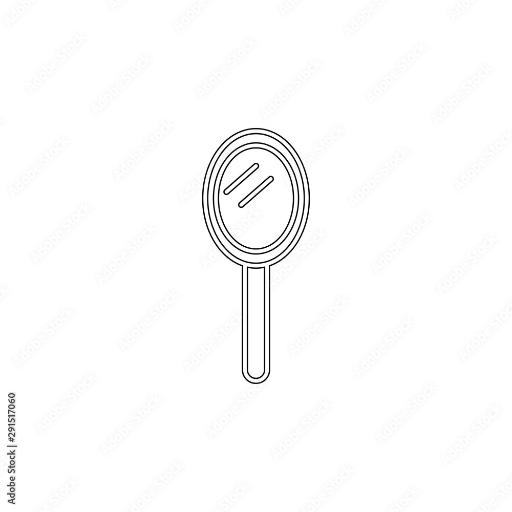 Poster hand mirror outline icon. element of spa for mobile concept and web apps icon. outline, thin line ic