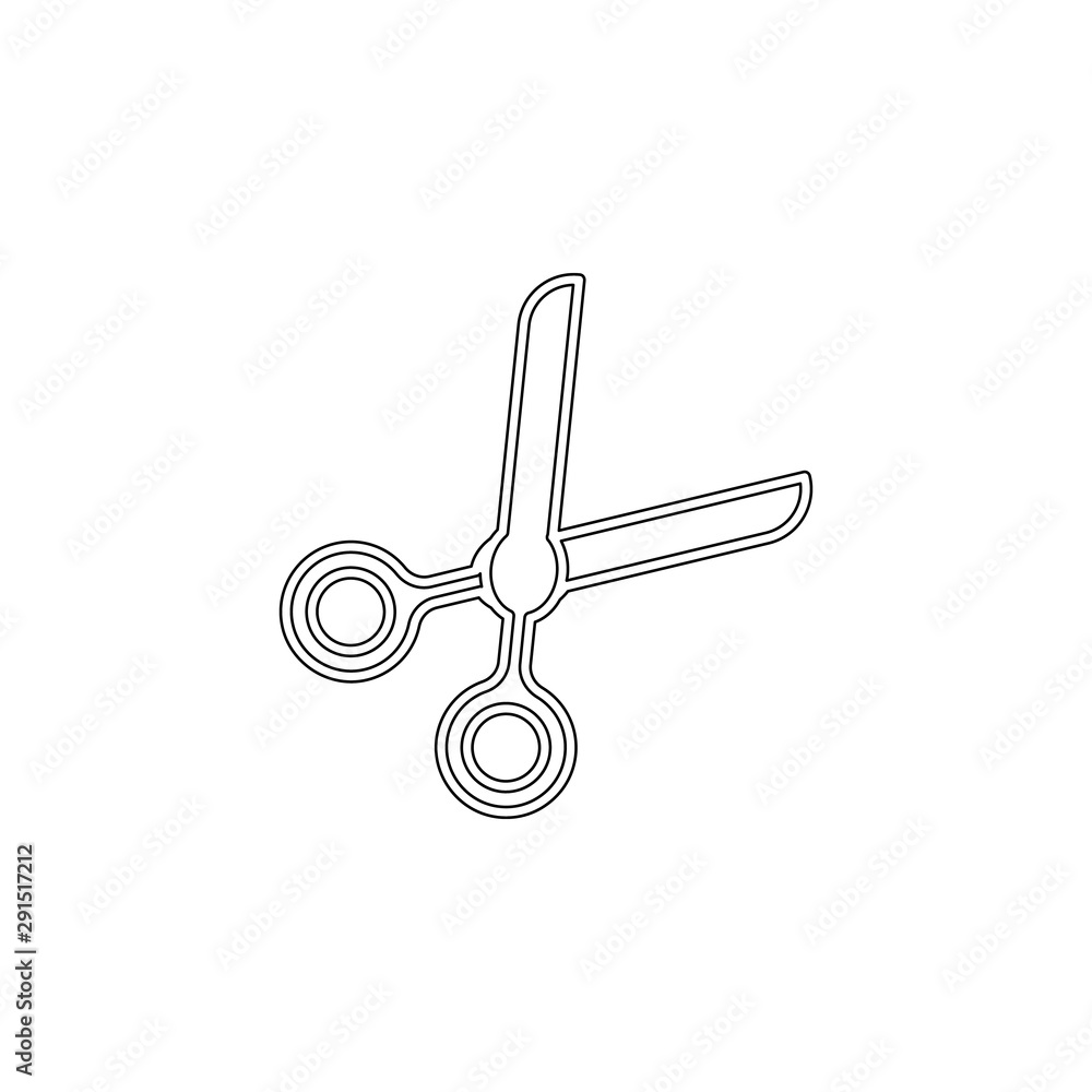 Poster scissors outline icon. element of spa for mobile concept and web apps icon. outline, thin line icon 