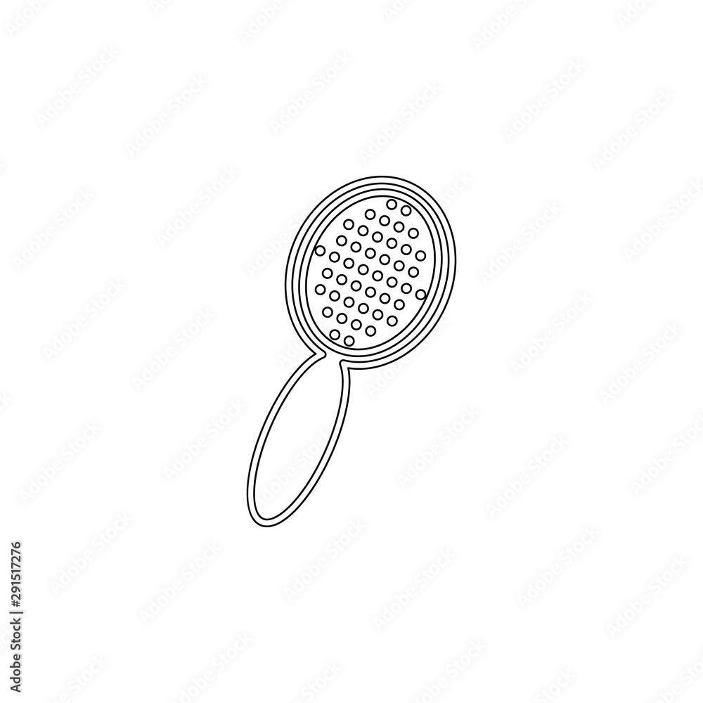 Poster scrubbing brush outline icon. element of spa for mobile concept and web apps icon. outline, thin lin