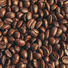 coffee bean background. Roasted coffee beans closeup. macro photo of coffee beans.