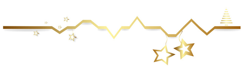 Gold Band Banner Sterne Stern Anhänger