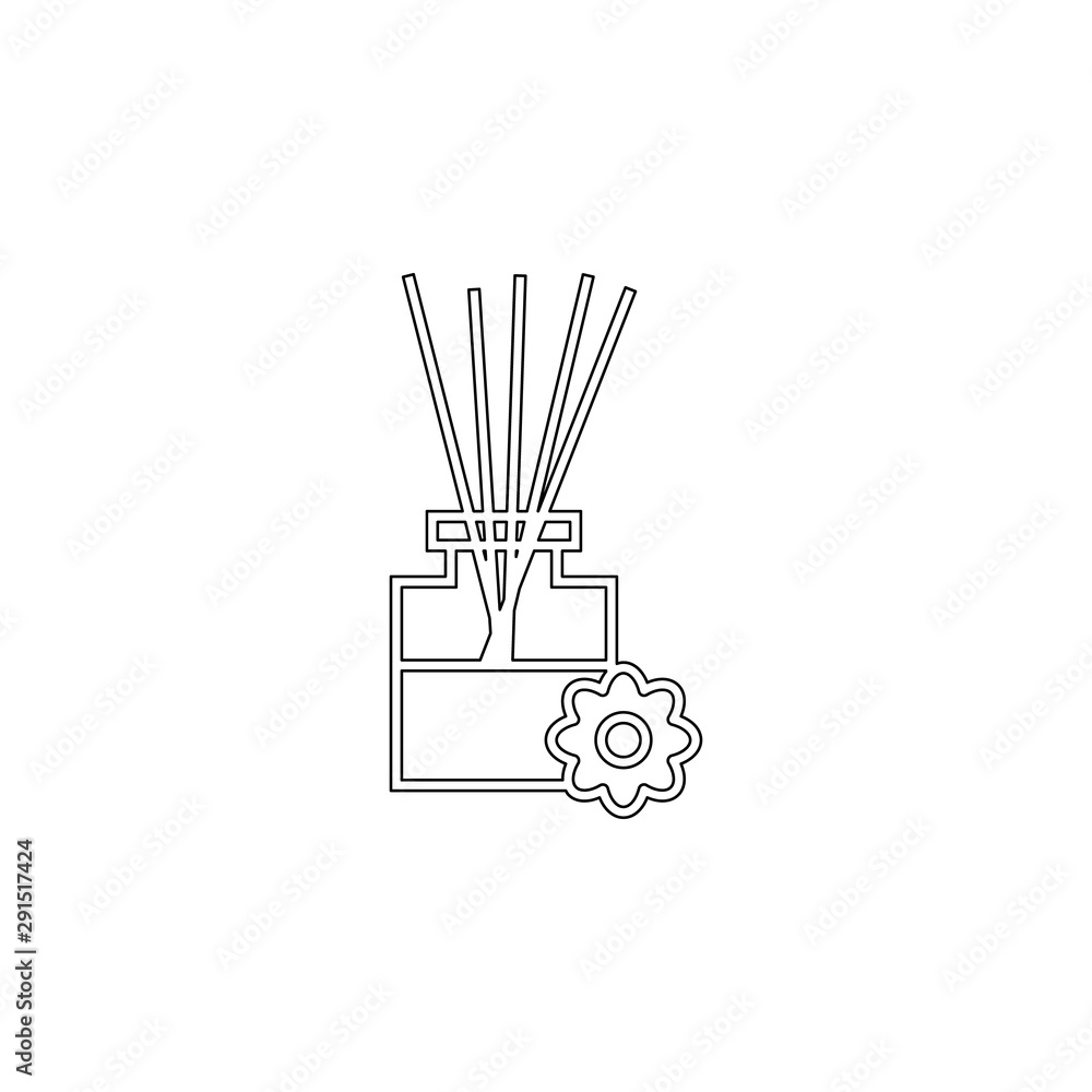 Poster aroma sticks outline icon. element of spa for mobile concept and web apps icon. outline, thin line i