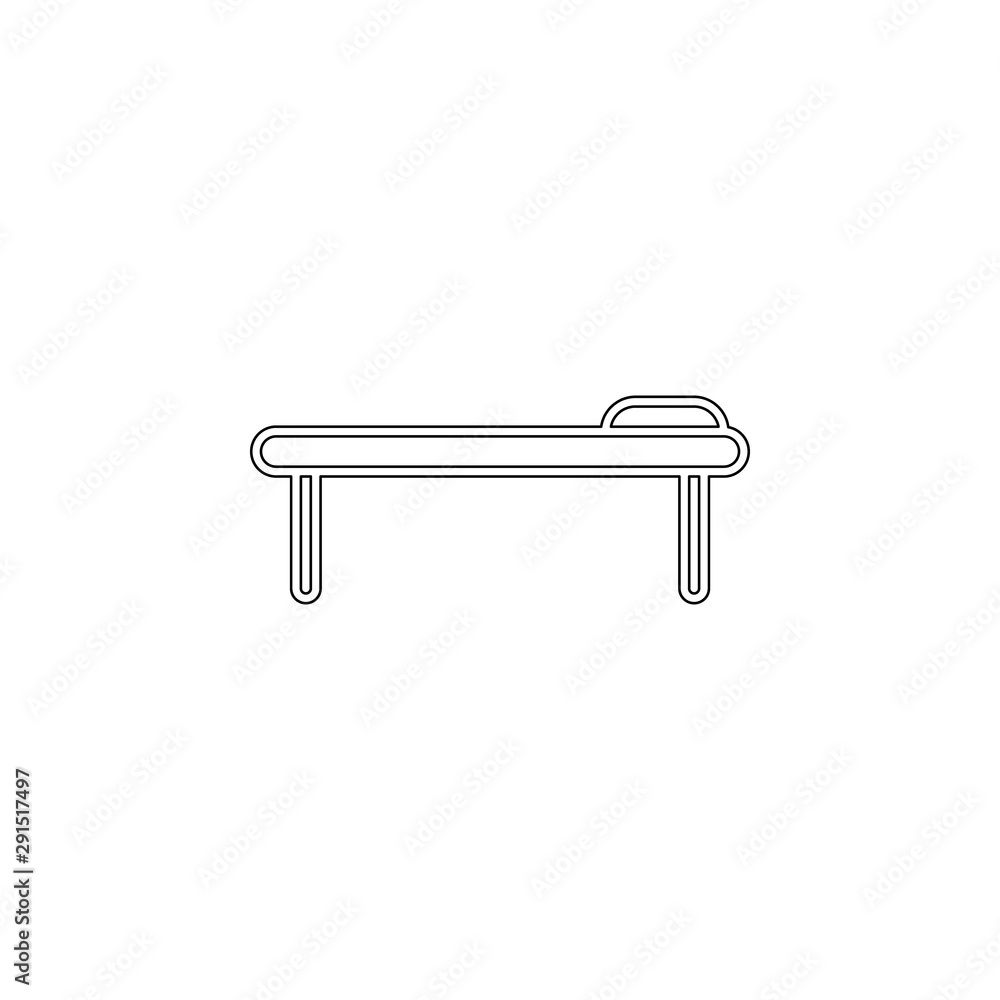 Poster a massage table outline icon. element of spa for mobile concept and web apps icon. outline, thin lin