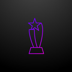 Cup with a star nolan icon. Elements of succes and awards set. Simple icon for websites, web design, mobile app, info graphics