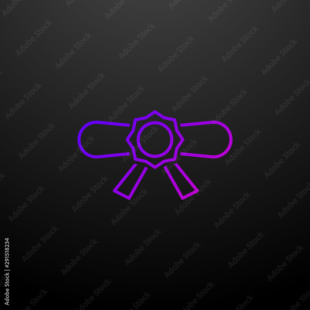 Poster certificate with ribbon nolan icon. elements of succes and awards set. simple icon for websites, web
