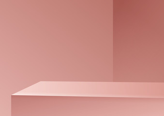 Mockup of Abstract Realistic scene with the podium