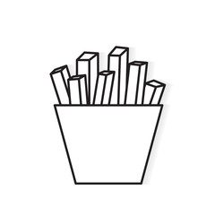 belgian fries icon- vector illustration