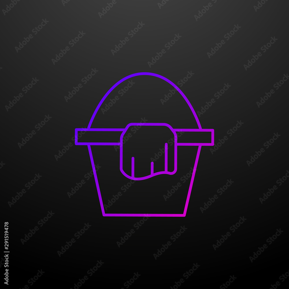 Poster bucket and towel nolan icon. elements of cleaning set. simple icon for websites, web design, mobile 