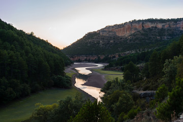Fantastic landscape of a river "Júcar" in Cuenca, Spain